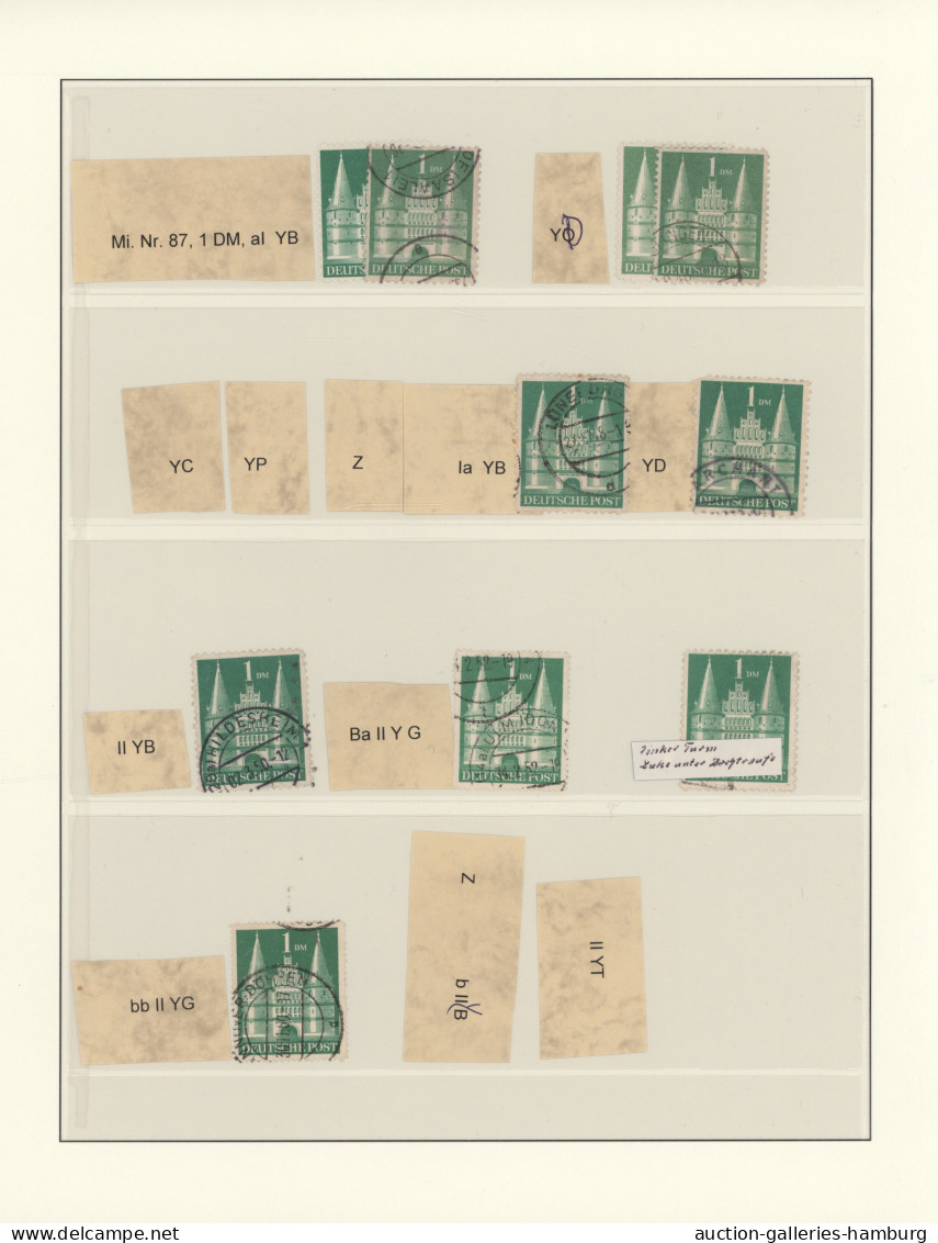 Bizone: 1948/1952, BAUTEN, umfangreicher Spezial-Sammlungsbestand in zwei Ringbi