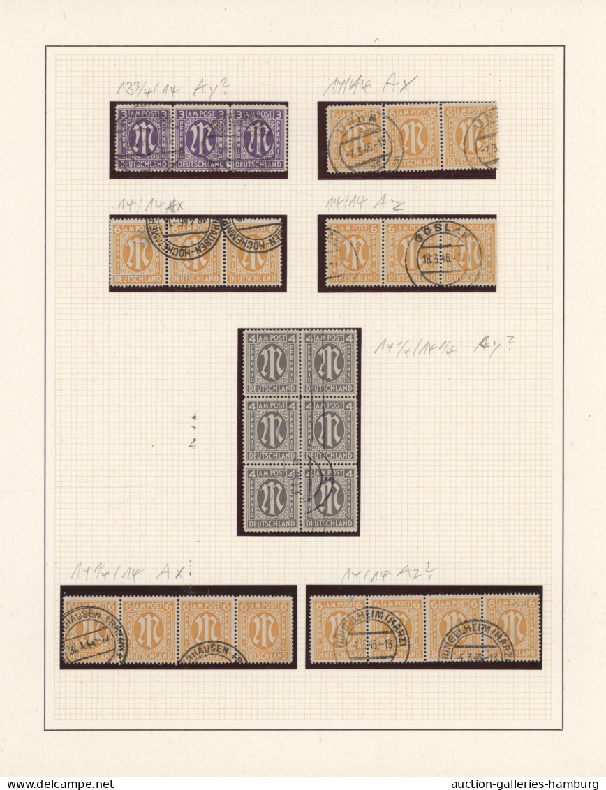 Bizone: 1945, AM-Post Britischer Druck, umfassende Spezialsammlung von über 700