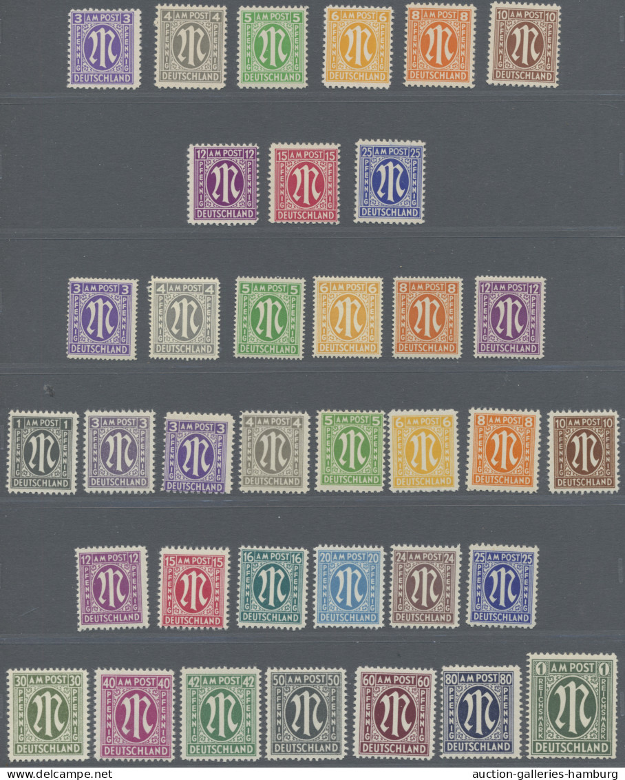 Bizone: 1945-1949, Postfrische Und Gestempelte Sammlung Im SAFE-Ringbinder Mit U - Other & Unclassified