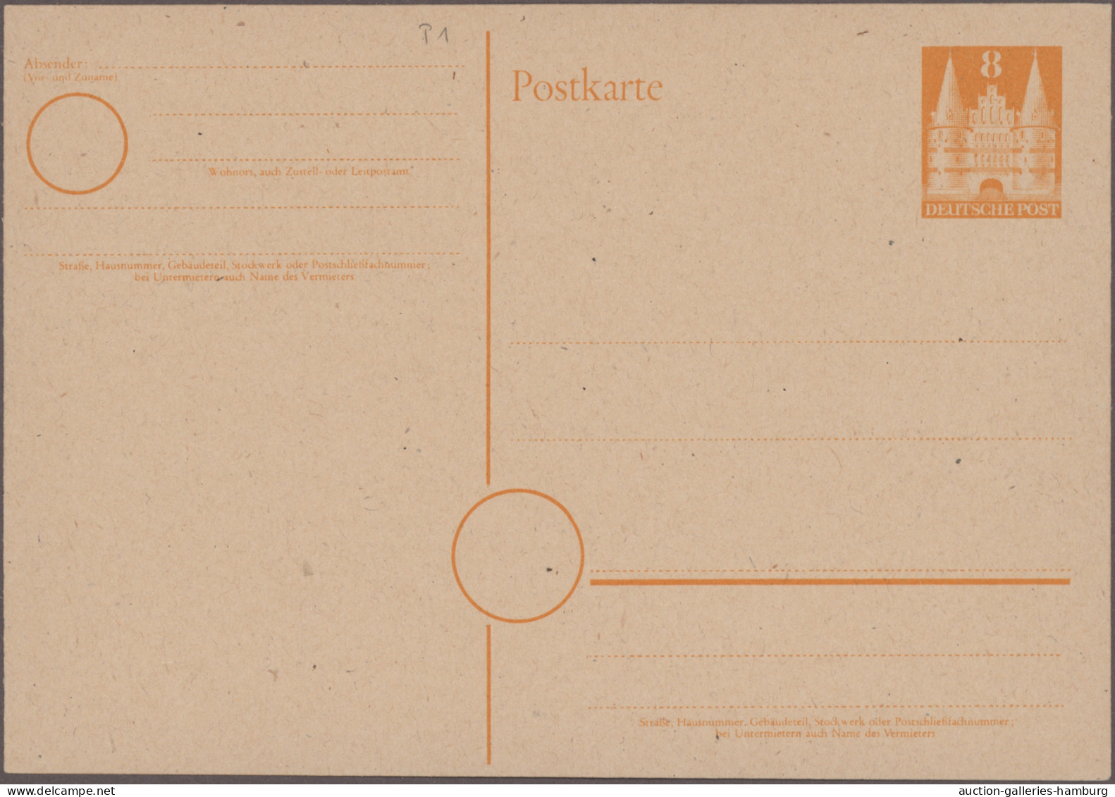 Bizone - Ganzsachen: 1948, Bauten, Drei Ganzsachenkarten Mit Besonderheiten Des - Other & Unclassified