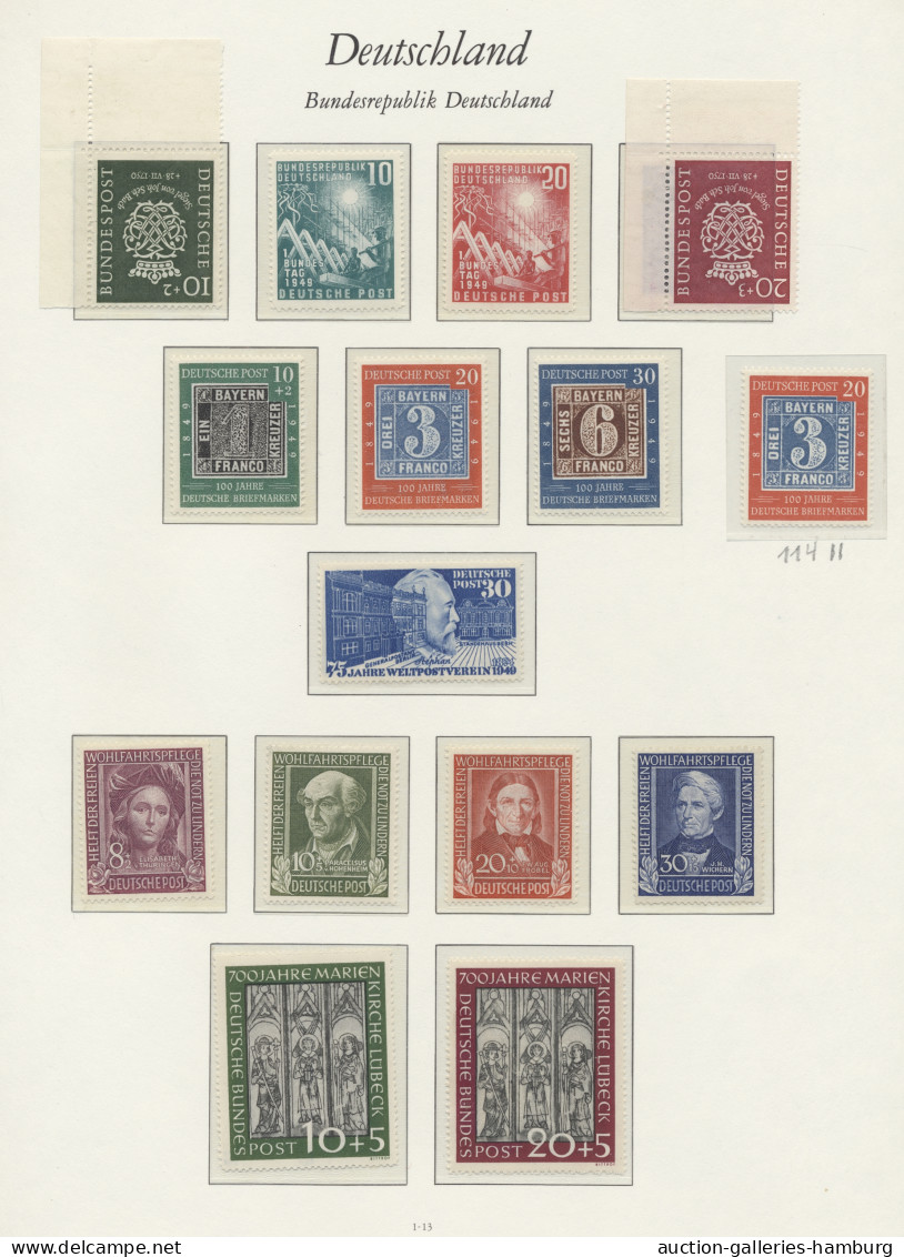 Bundesrepublik Deutschland: 1949-1964, In Den Hauptnummern Doppelt Komplette Bzw - Colecciones