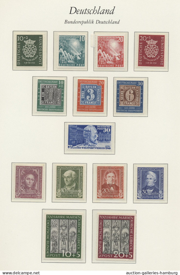 Bundesrepublik Deutschland: 1949/1960 Ca., Meist Wohl Postfrische Sammlung Ohne - Collections