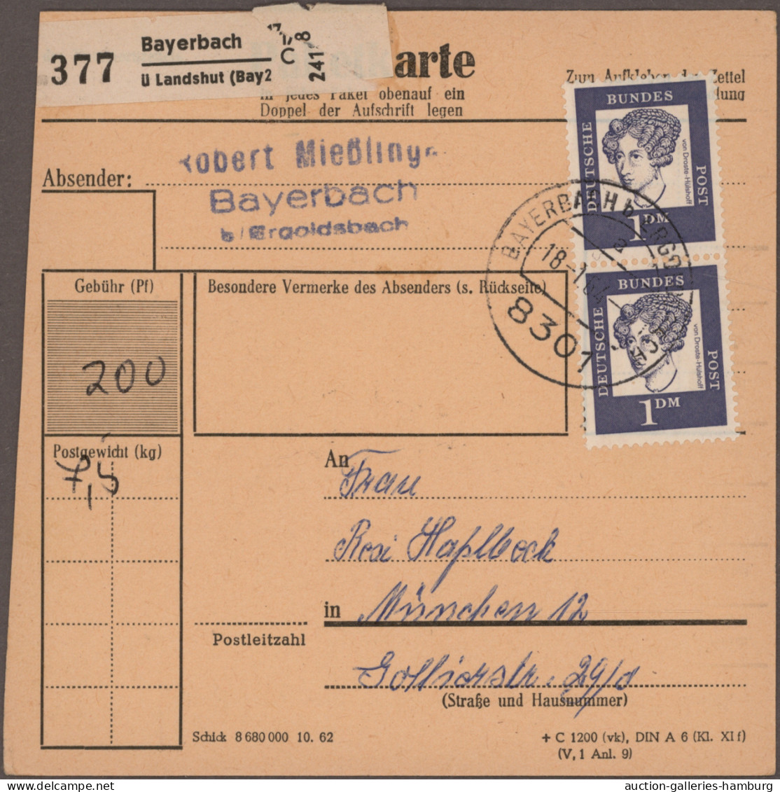 Bundesrepublik Deutschland: 1954/1999, Partie Von 86 Briefen Und Karten Nur Mit - Colecciones