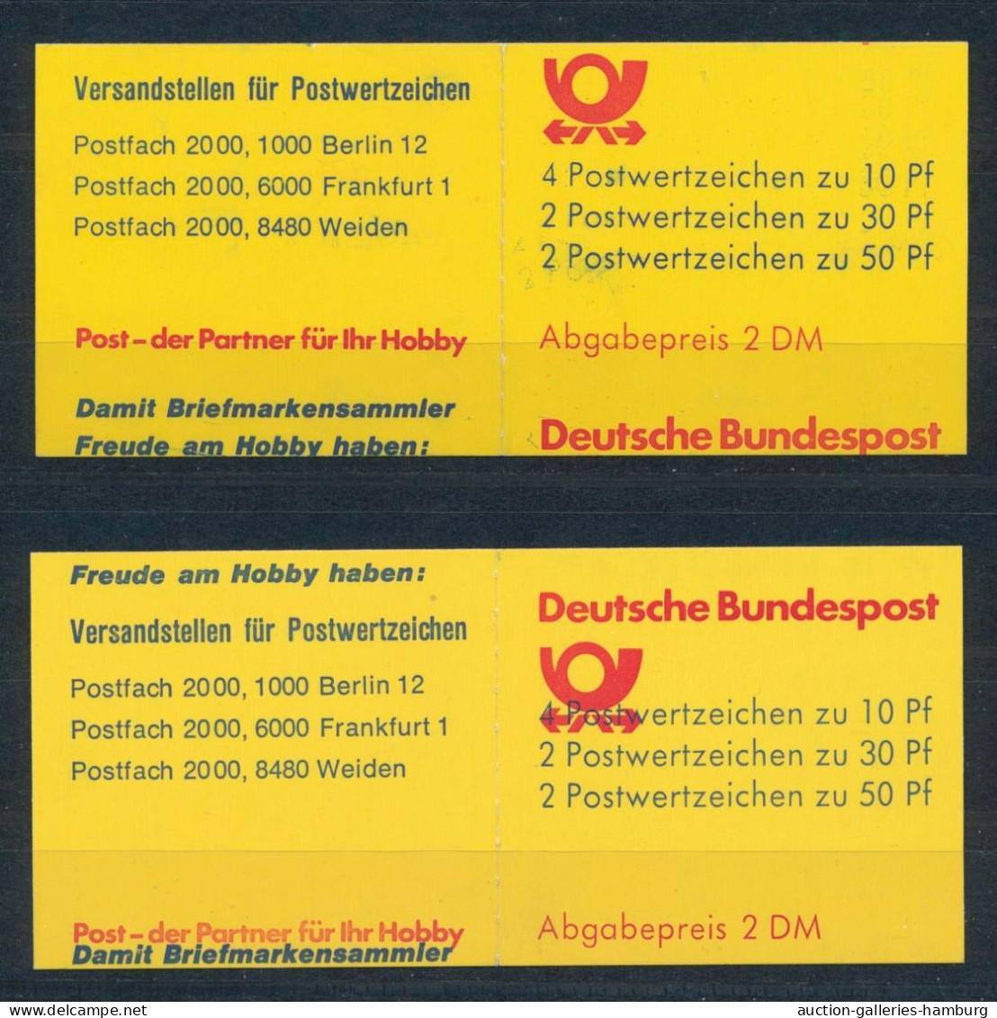 Bundesrepublik - Markenheftchen: 1980-1982 (ca.), Ungewöhnliche Partie Von 5 Mar - Otros & Sin Clasificación