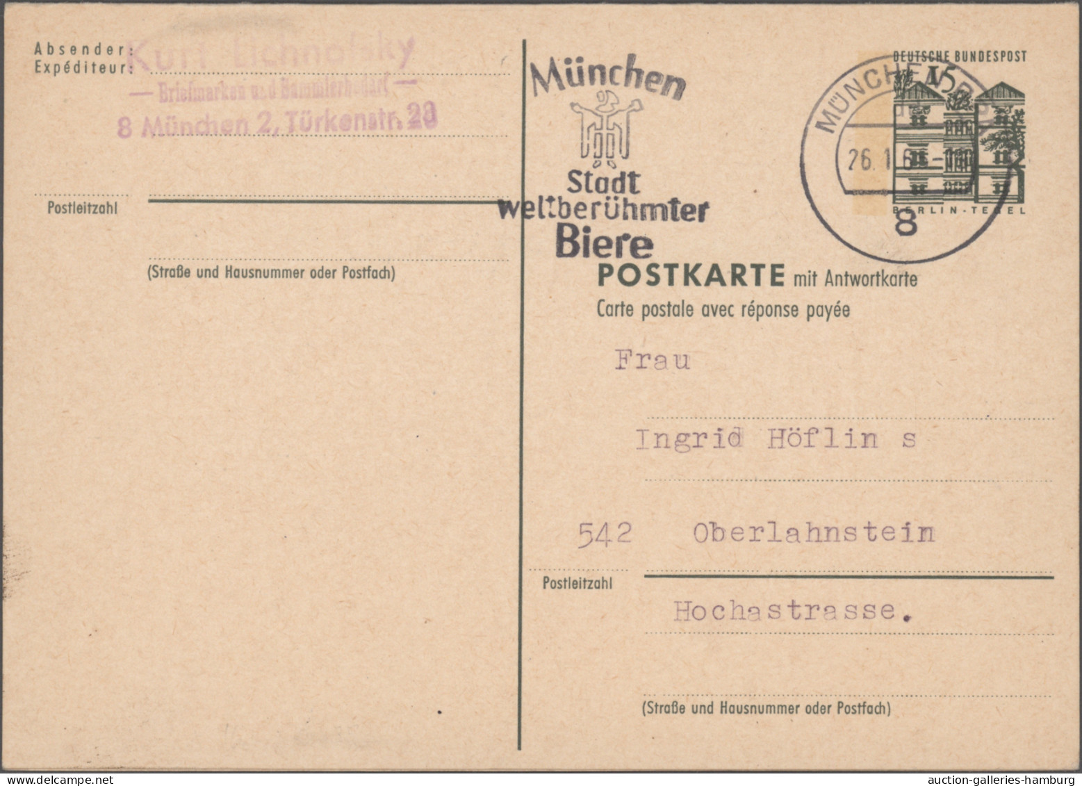 Bundesrepublik - Ganzsachen: 1965/1973, KLEINE/GROSSE BAUWERKE, Sammlung Von Ca. - Otros & Sin Clasificación