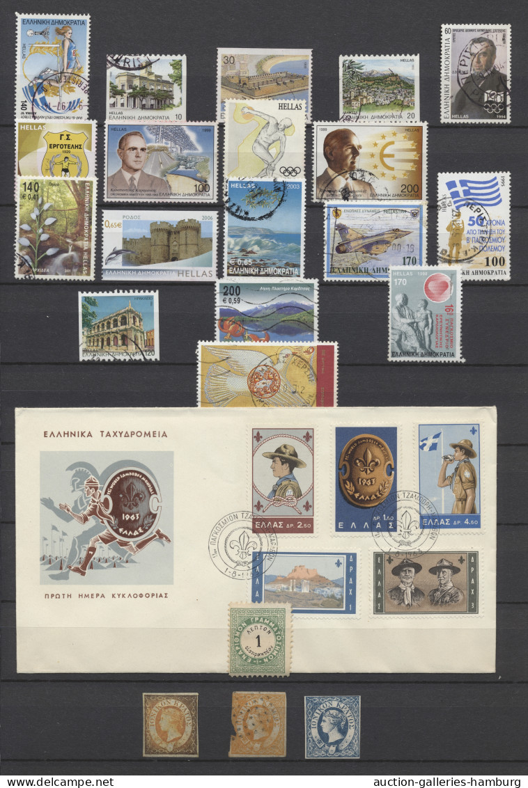 Europe - South: 1866-2004 (ca.), Partie in einem Einsteckbuch mit u.a. Albanien,