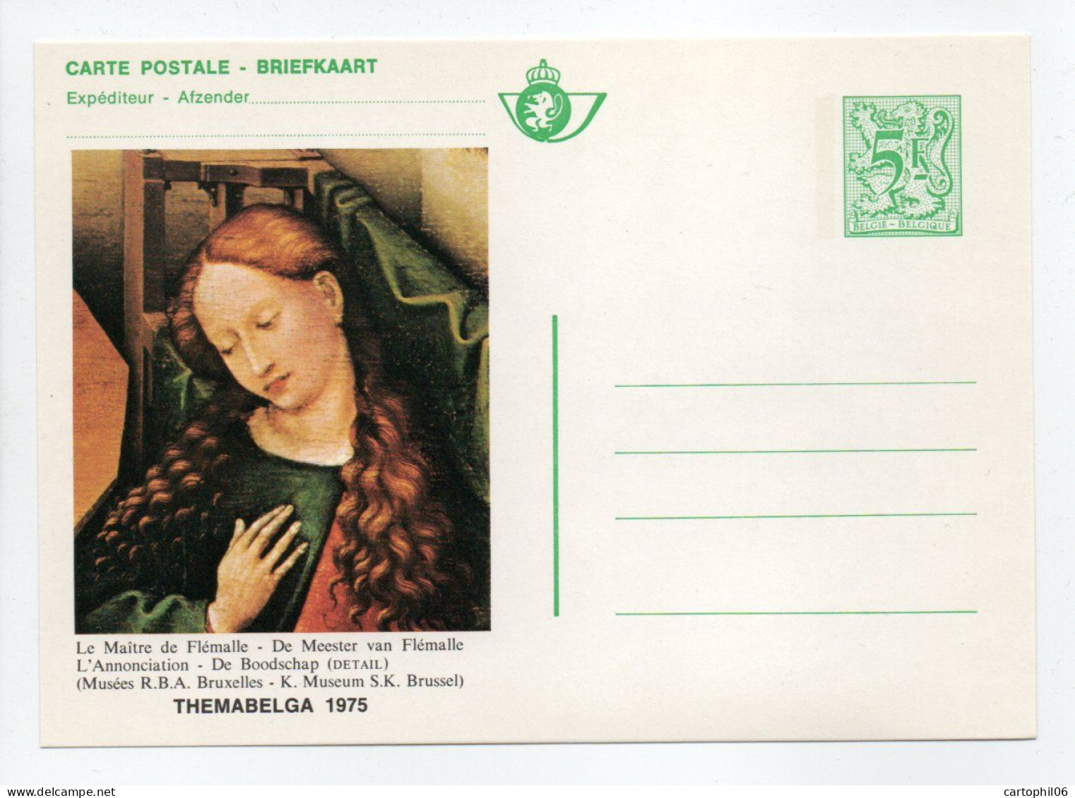 - 5 Entiers Postaux BELGIQUE - BRIEFKAART THEMABELGA 1975 - - Postcards 1951-..