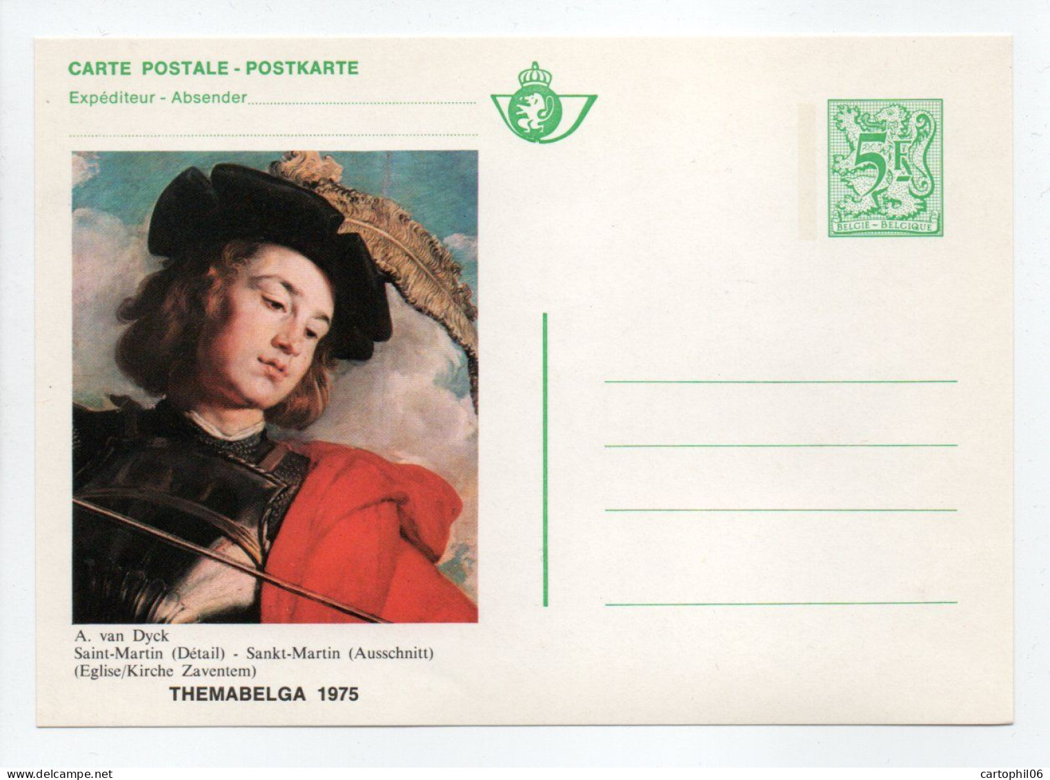 - 5 Entiers Postaux BELGIQUE - BRIEFKAART THEMABELGA 1975 - - Cartes Postales 1951-..