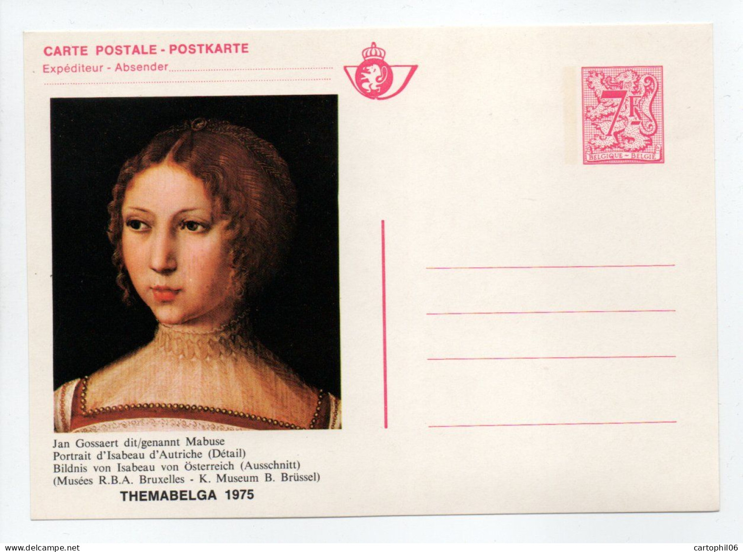 - 3 Entiers Postaux BELGIQUE - BRIEFKAART THEMABELGA 1975 - - Cartes Postales 1951-..