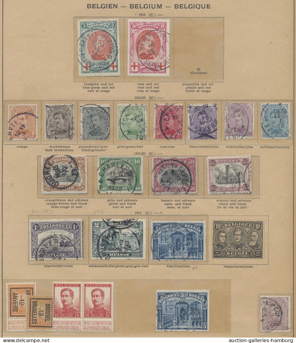 Belgium: 1849-2013, Sammlung In 3 Schaubek-Vordruckalben Mit U.a. Diversem älter - Collections