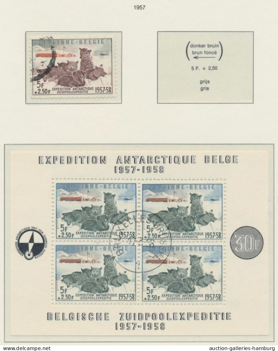 Belgium: 1849-1997, Gestempelte Sammlung In 3 Vordruckalben Mit U.a. Einigen Bes - Collections