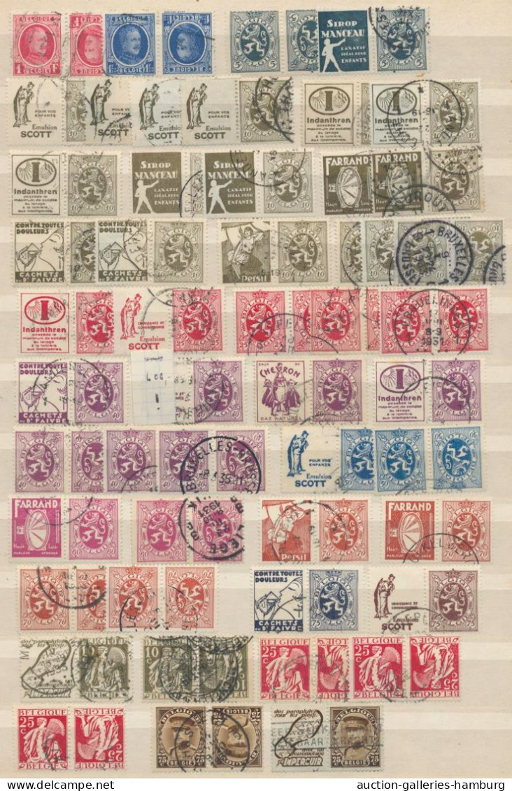Belgium: 1849-1997, gestempelte Sammlung in 3 Vordruckalben mit u.a. einigen bes