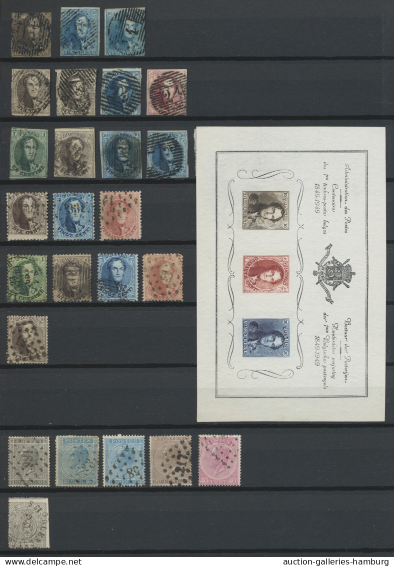 Belgium: 1849, Teilsammlung In Sehr Gut Gefülltem 64-Seiten-Steckalbum Mit Zusät - Collections