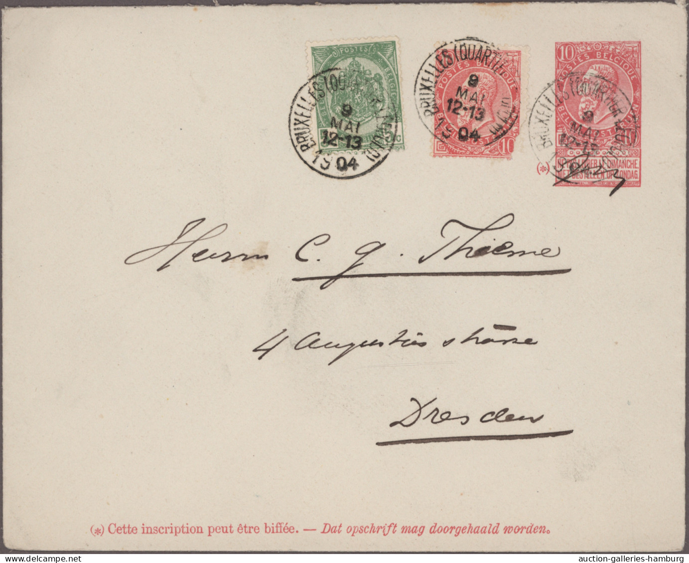 Belgium - Postal Stationery: 1876-1930 (ca.), Sortiment Von Ca. 62 Belegen Bzw. - Otros & Sin Clasificación