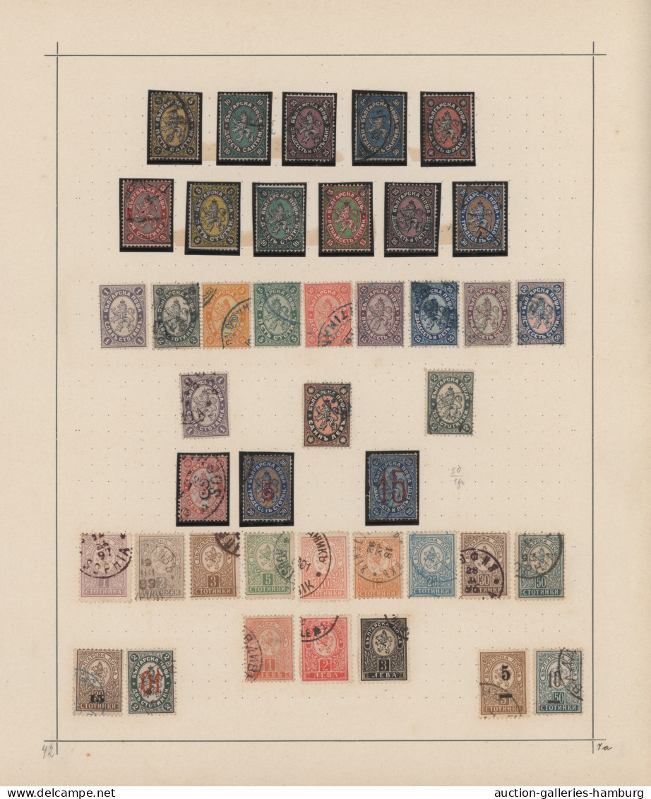 Bulgaria: 1879/1915, Used Collection On Album Pages, Varied Condition, Comprisin - Oblitérés