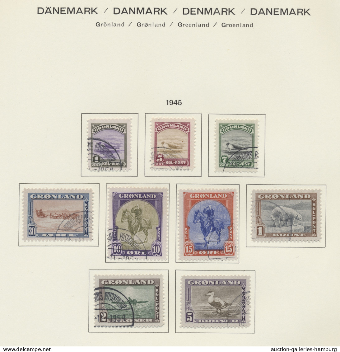 Greenland: 1938/2000 Ca., Sauber Gestempelte Sammlung Im Alten Schaubek- Vordruc - Lettres & Documents