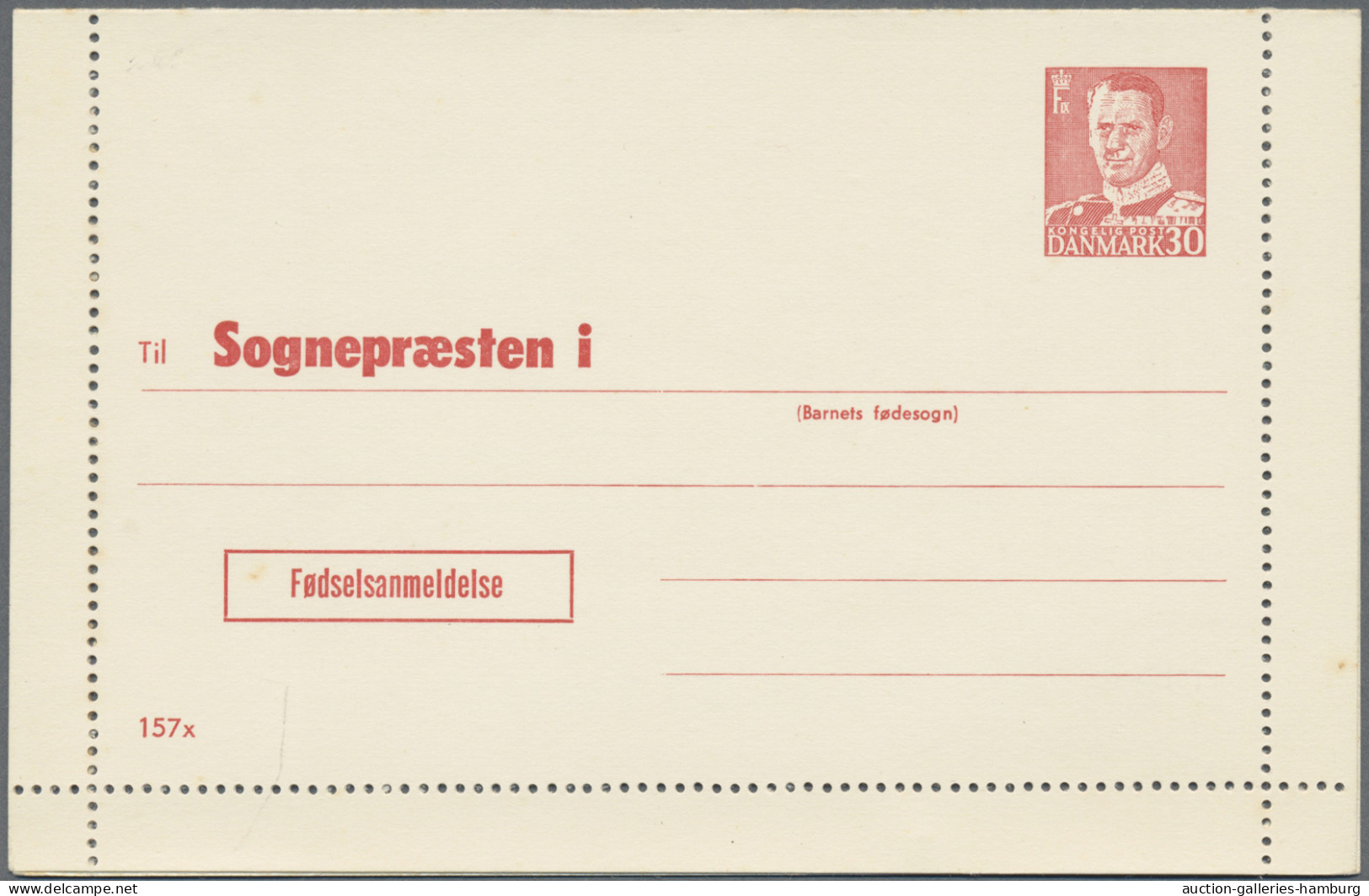 Denmark - Postal Stationery: 1953/1967, Letter Cards For Population Register, Lo - Entiers Postaux