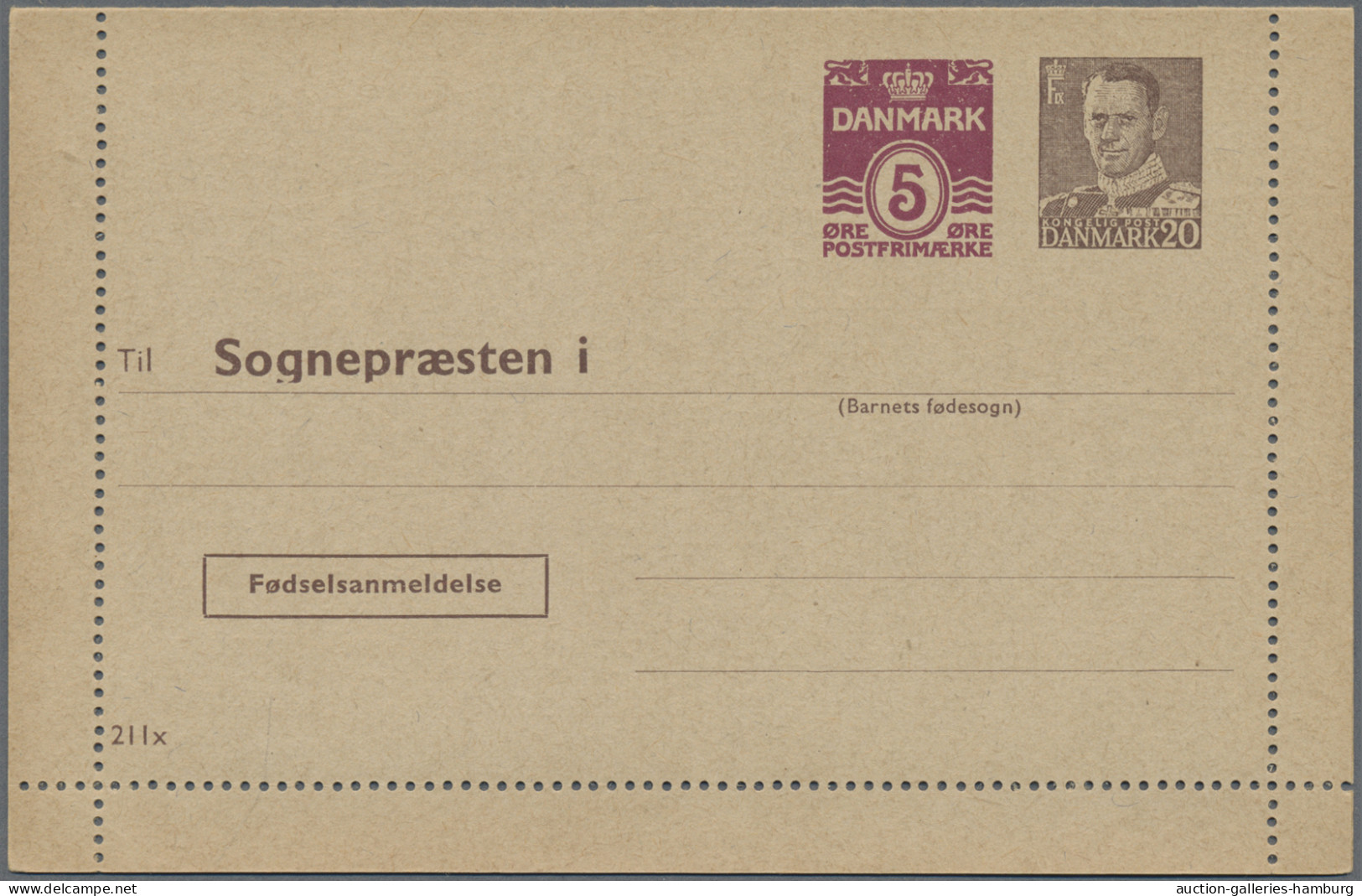 Denmark - postal stationery: 1953/1967, Letter Cards for Population Register, lo