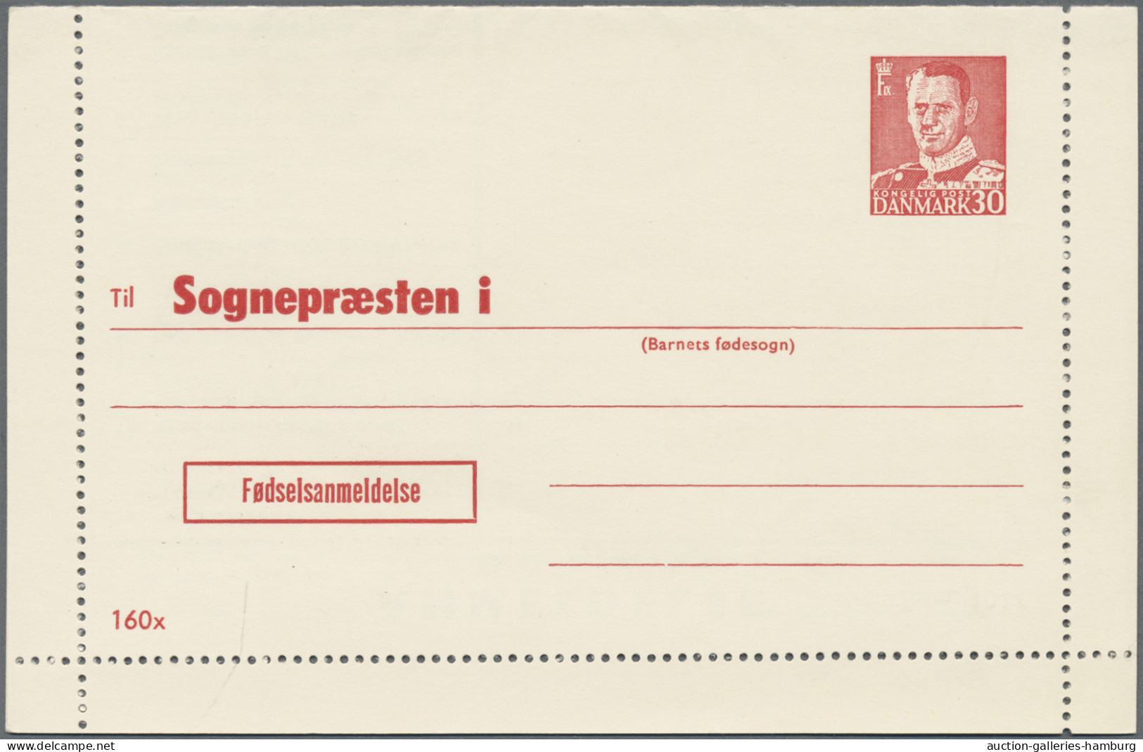 Denmark - Postal Stationery: 1953/1965, Letter Cards For Population Register, Lo - Entiers Postaux
