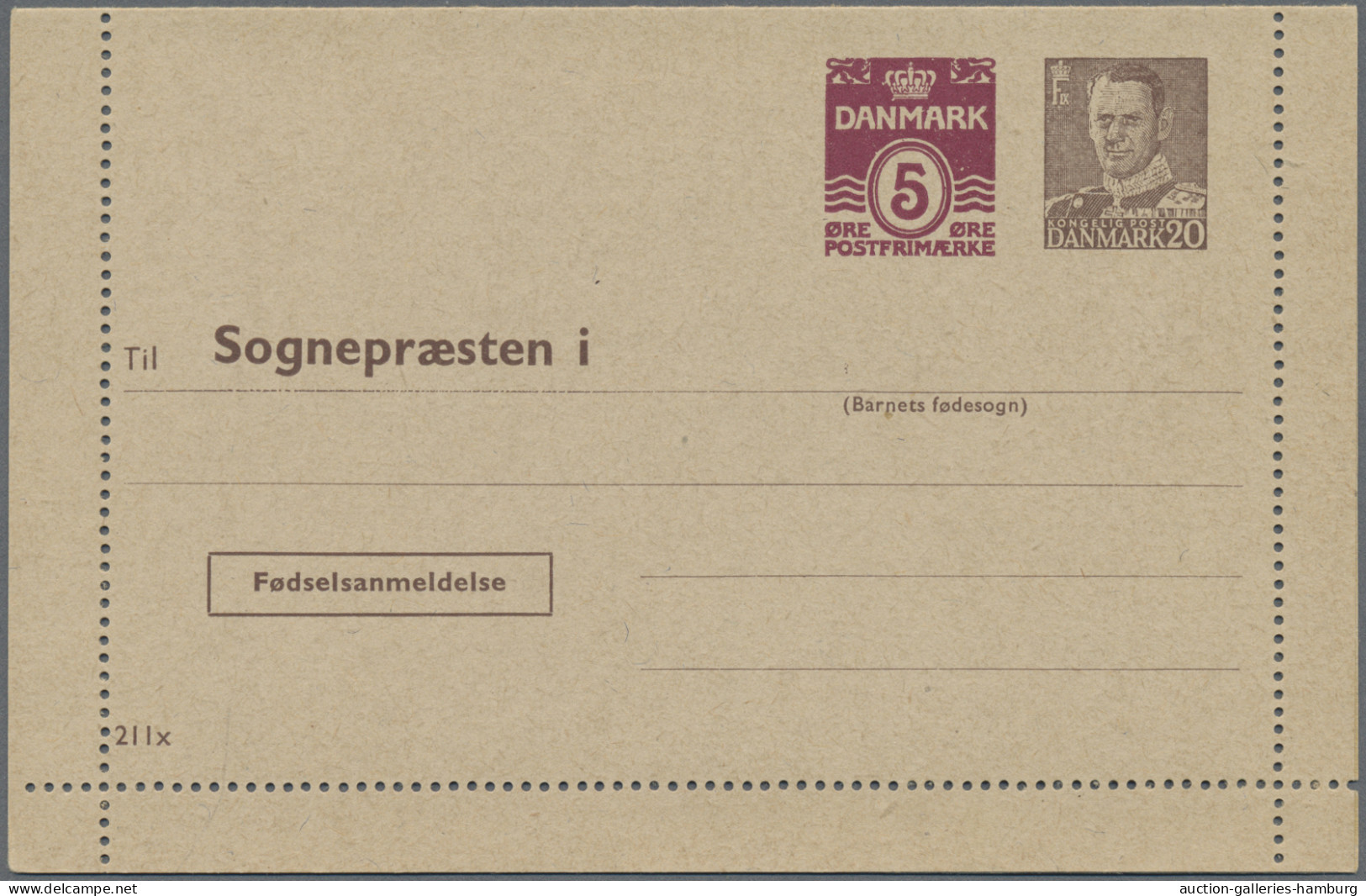 Denmark - postal stationery: 1953/1965, Letter Cards for Population Register, lo