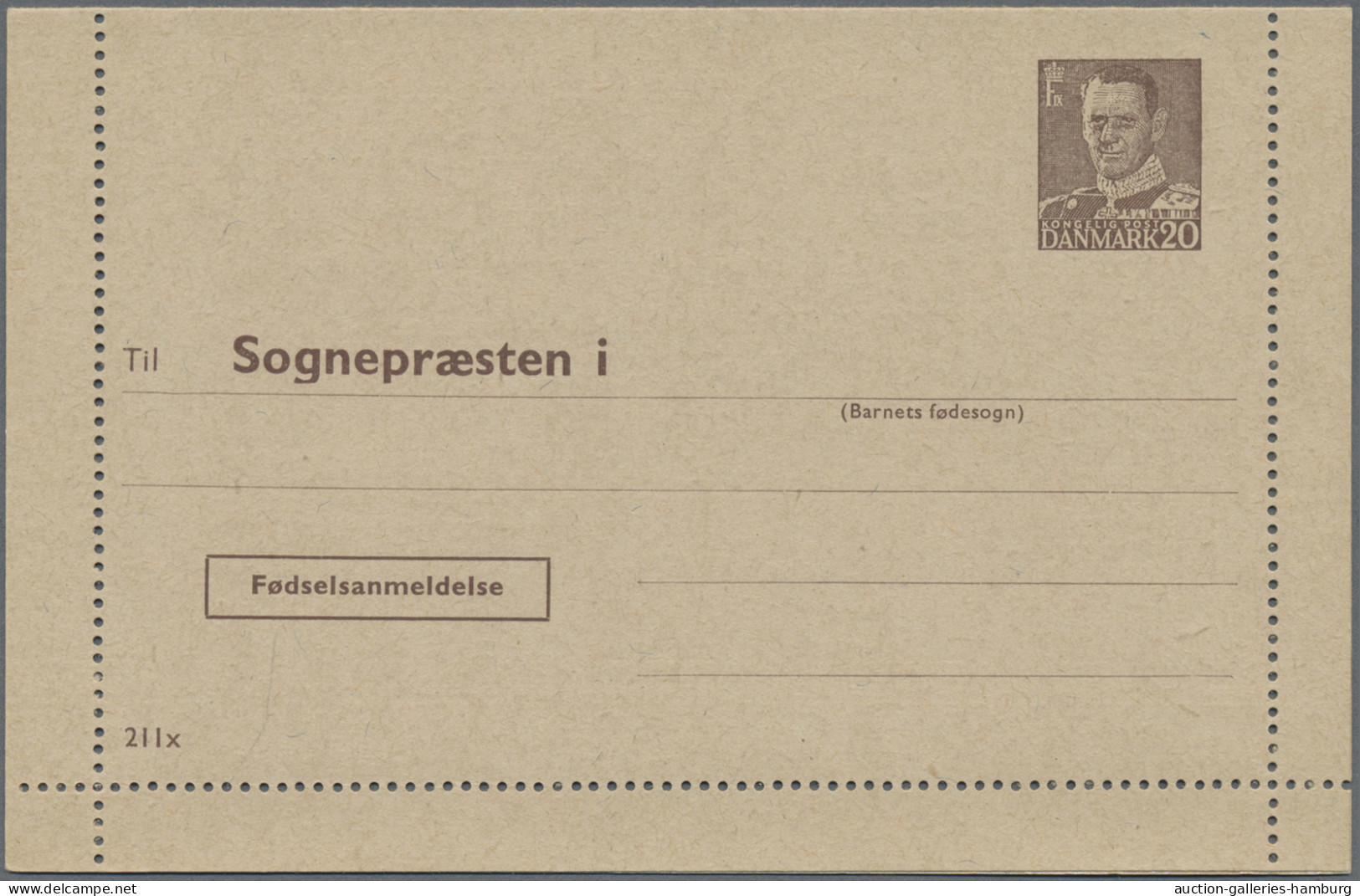 Denmark - postal stationery: 1953/1965, Letter Cards for Population Register, lo