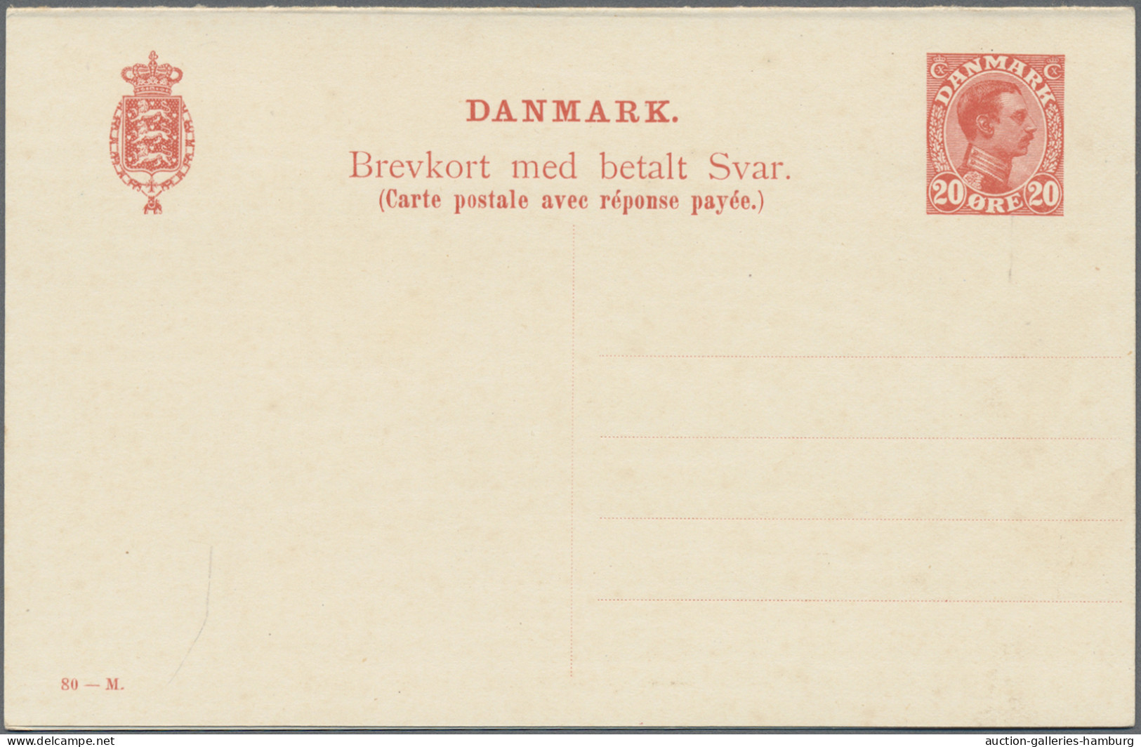 Denmark - Postal Stationery: 1885/1965 (ca.), Reply Cards (Double Cards), Collec - Entiers Postaux