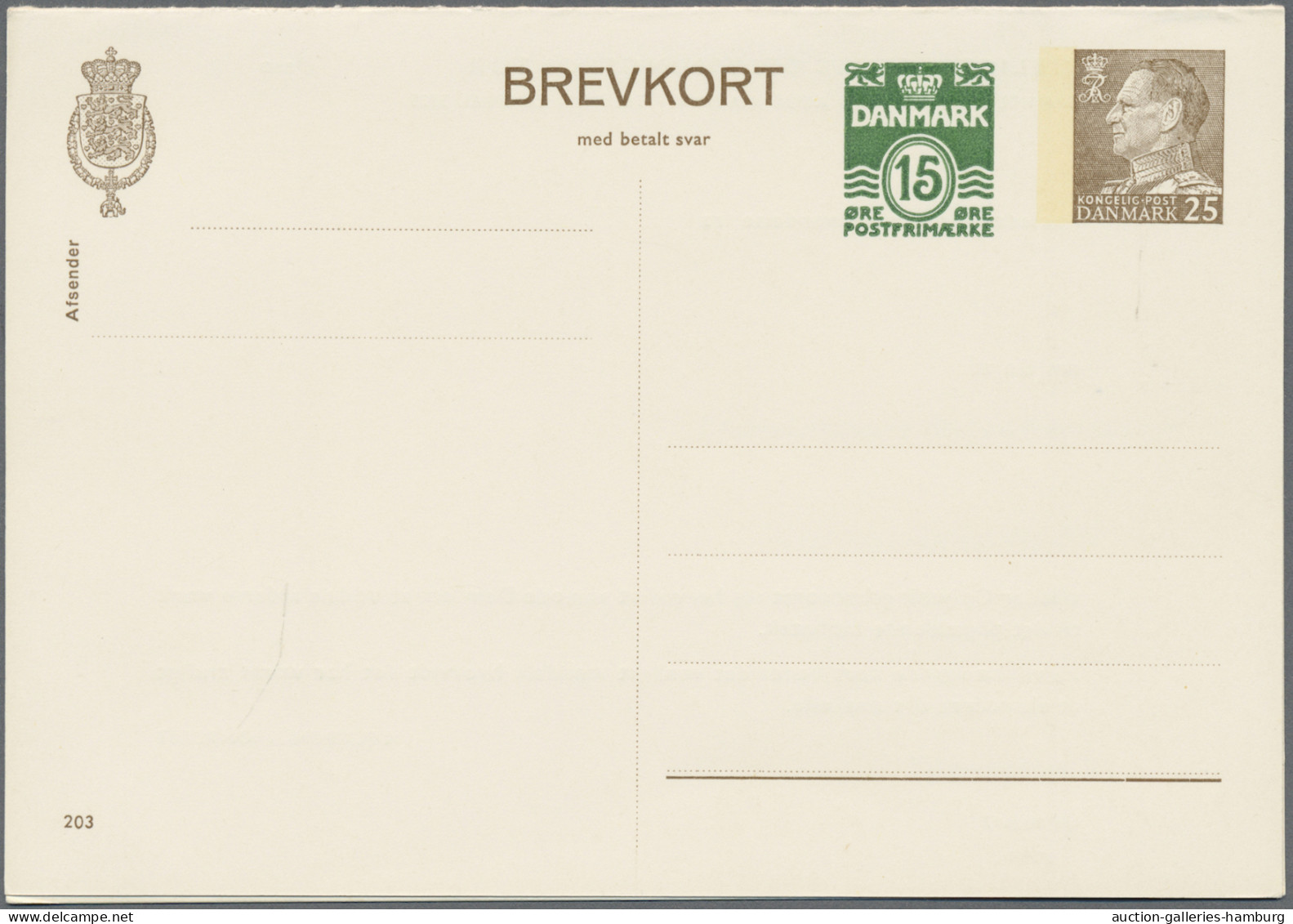 Denmark - Postal Stationery: 1885/1965 (ca.), Reply Cards (Double Cards), Collec - Entiers Postaux