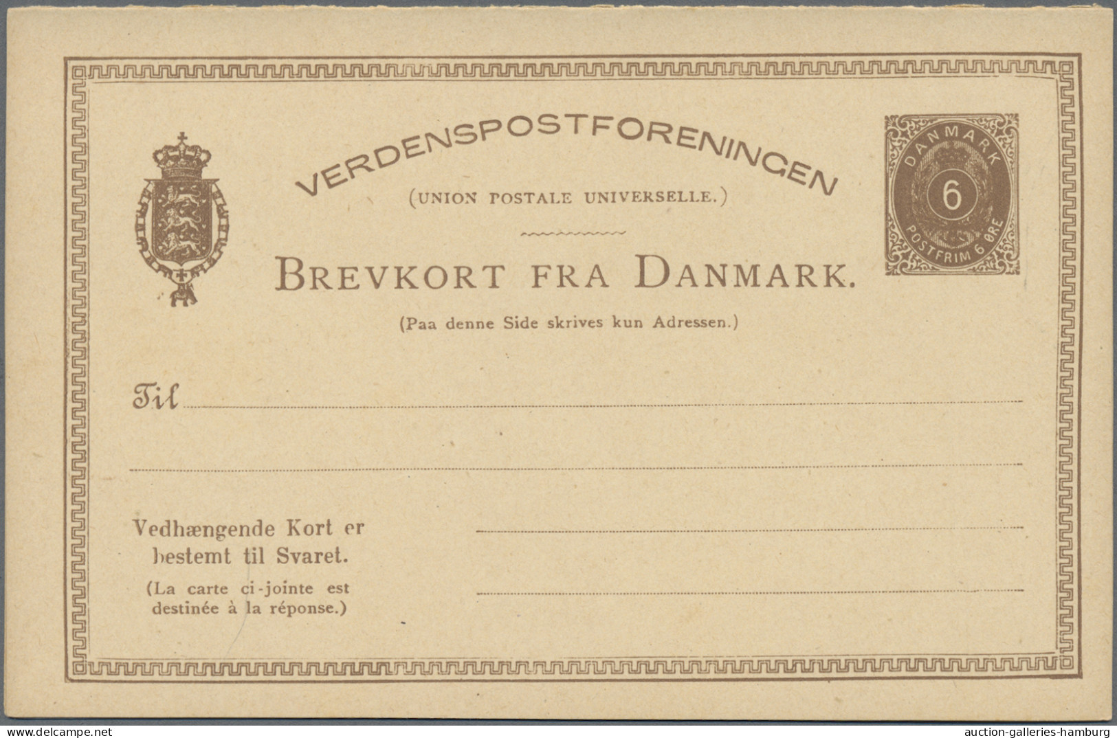 Denmark - postal stationery: 1885/1965 (ca.), Reply Cards (Double Cards), collec