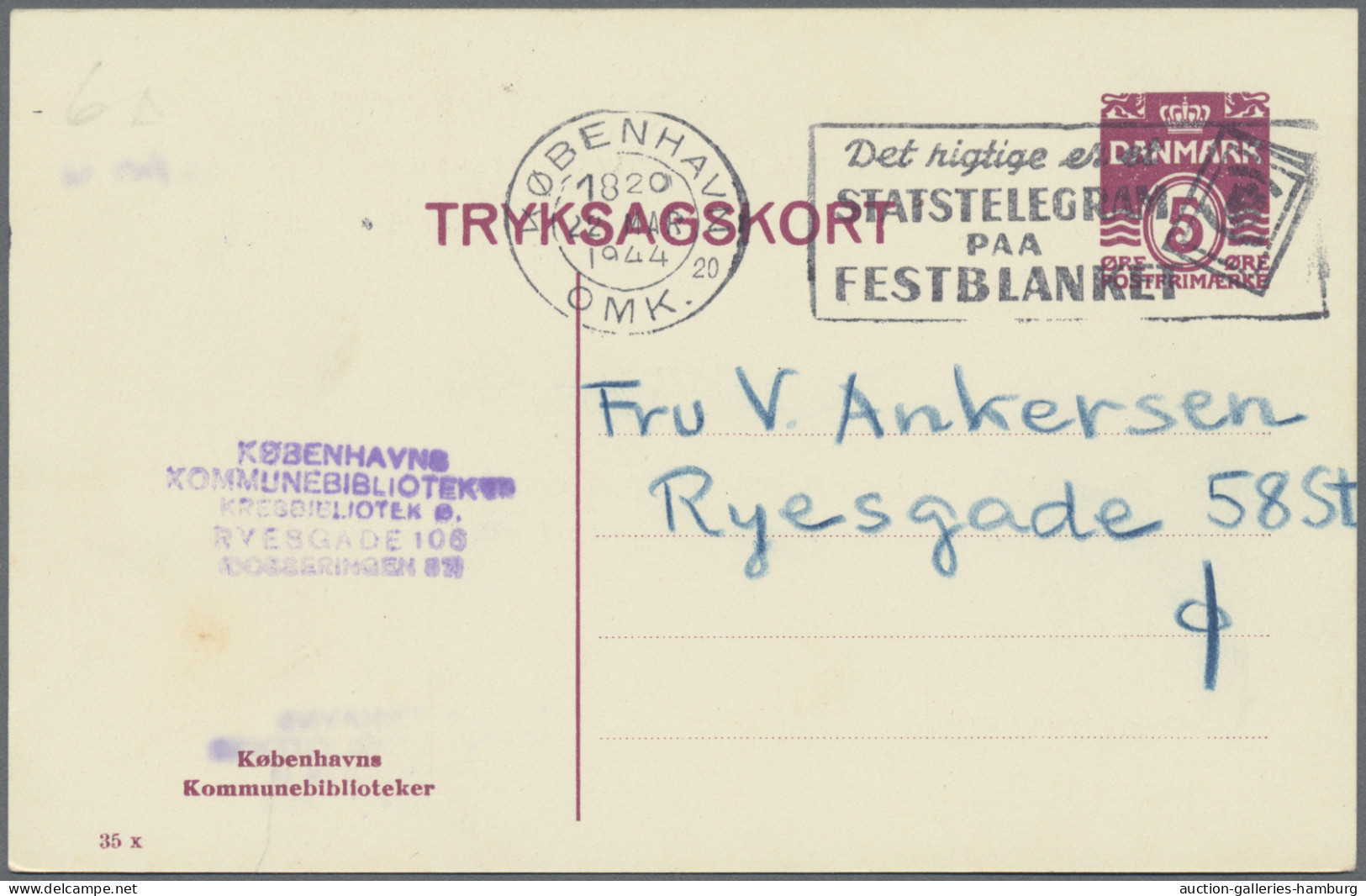 Denmark - Postal Stationery: 1880/1974, Lot Of 40 Used Stationeries Incl. Unseve - Enteros Postales