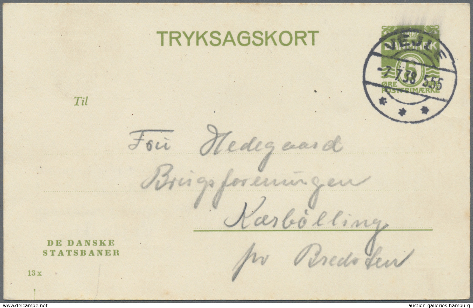 Denmark - Postal Stationery: 1880/1974, Lot Of 40 Used Stationeries Incl. Unseve - Postal Stationery