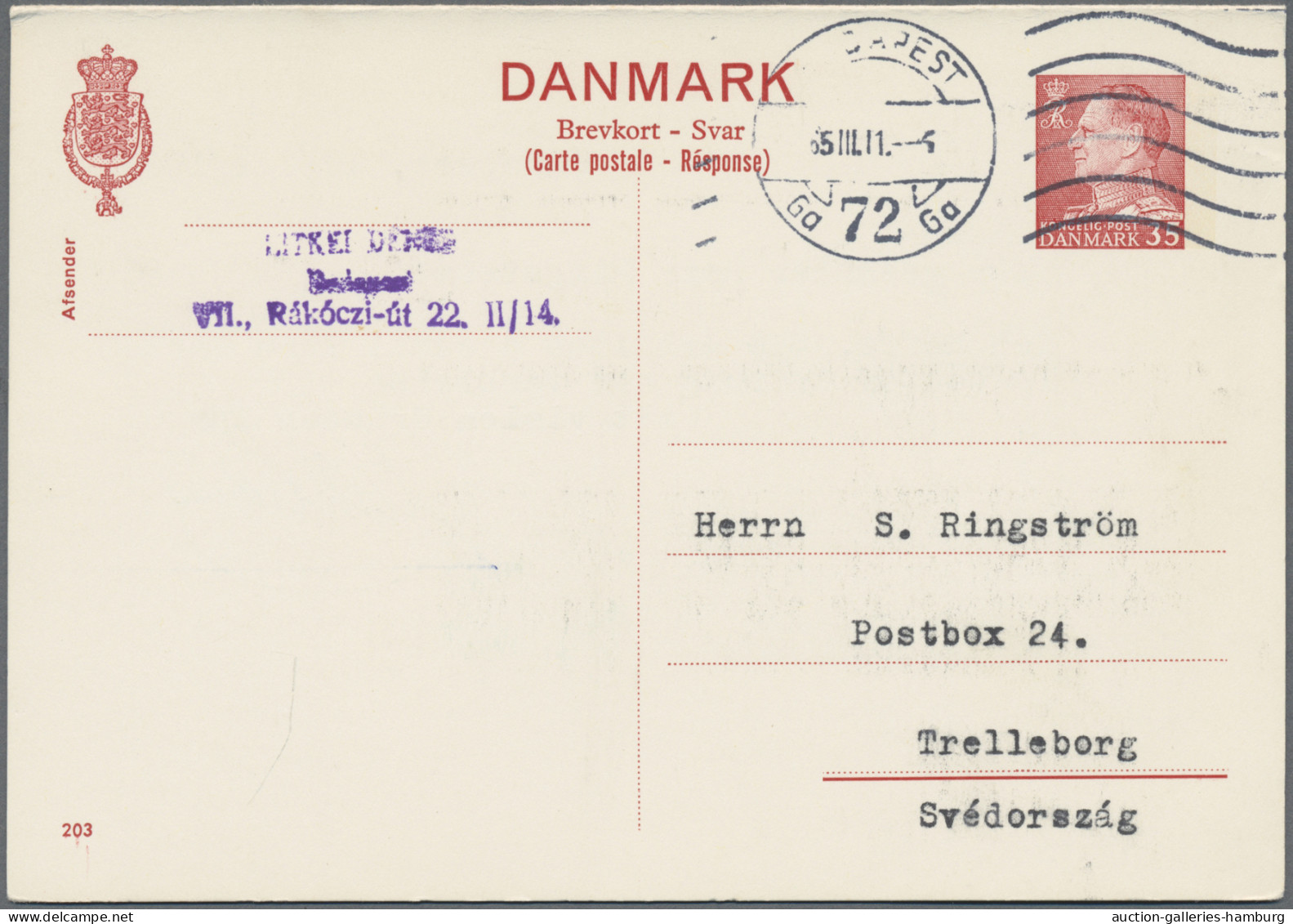 Denmark - postal stationery: 1880/1974, lot of 40 used stationeries incl. unseve