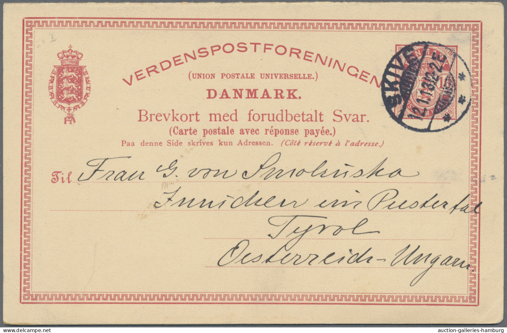 Denmark - Postal Stationery: 1879/1975, Lot Of 41 Used Stationeries Incl. Unseve - Enteros Postales