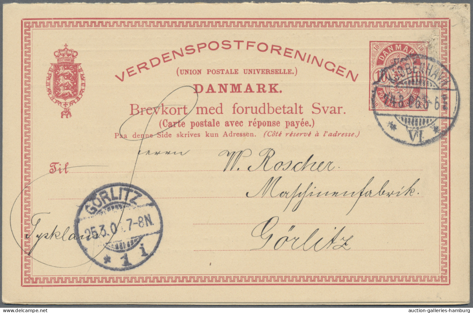 Denmark - Postal Stationery: 1888/1976, Lot Of 38 Used Stationeries Incl. Unseve - Entiers Postaux