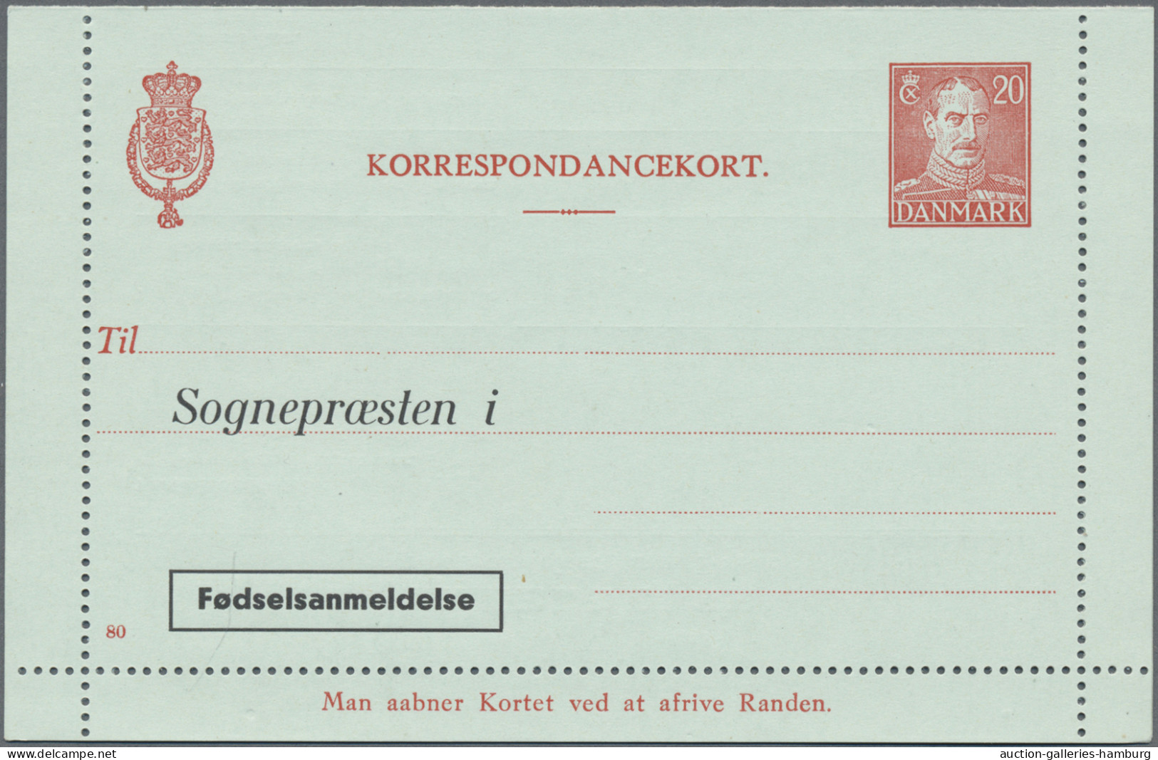 Denmark - postal stationery: 1953/1965, Letter Cards for Population Register, lo