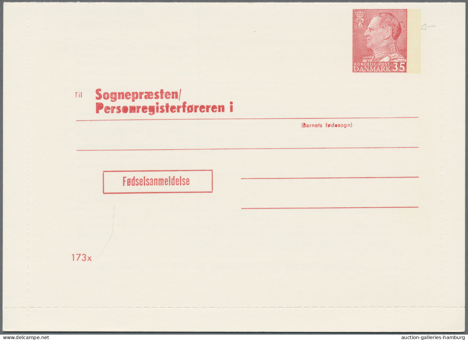 Denmark - postal stationery: 1953/1965, Letter Cards for Population Register, lo