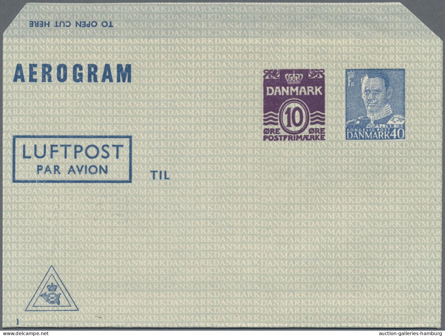 Denmark - postal stationery: 1949/1985, collection of apprx. 74 air letter sheet