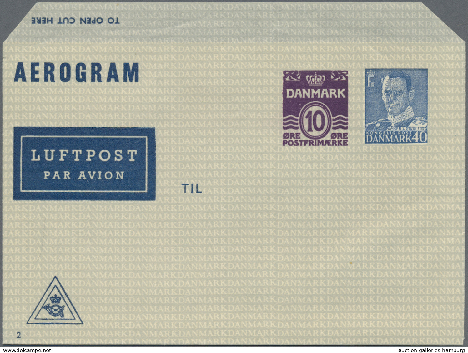 Denmark - postal stationery: 1949/1985, collection of apprx. 74 air letter sheet