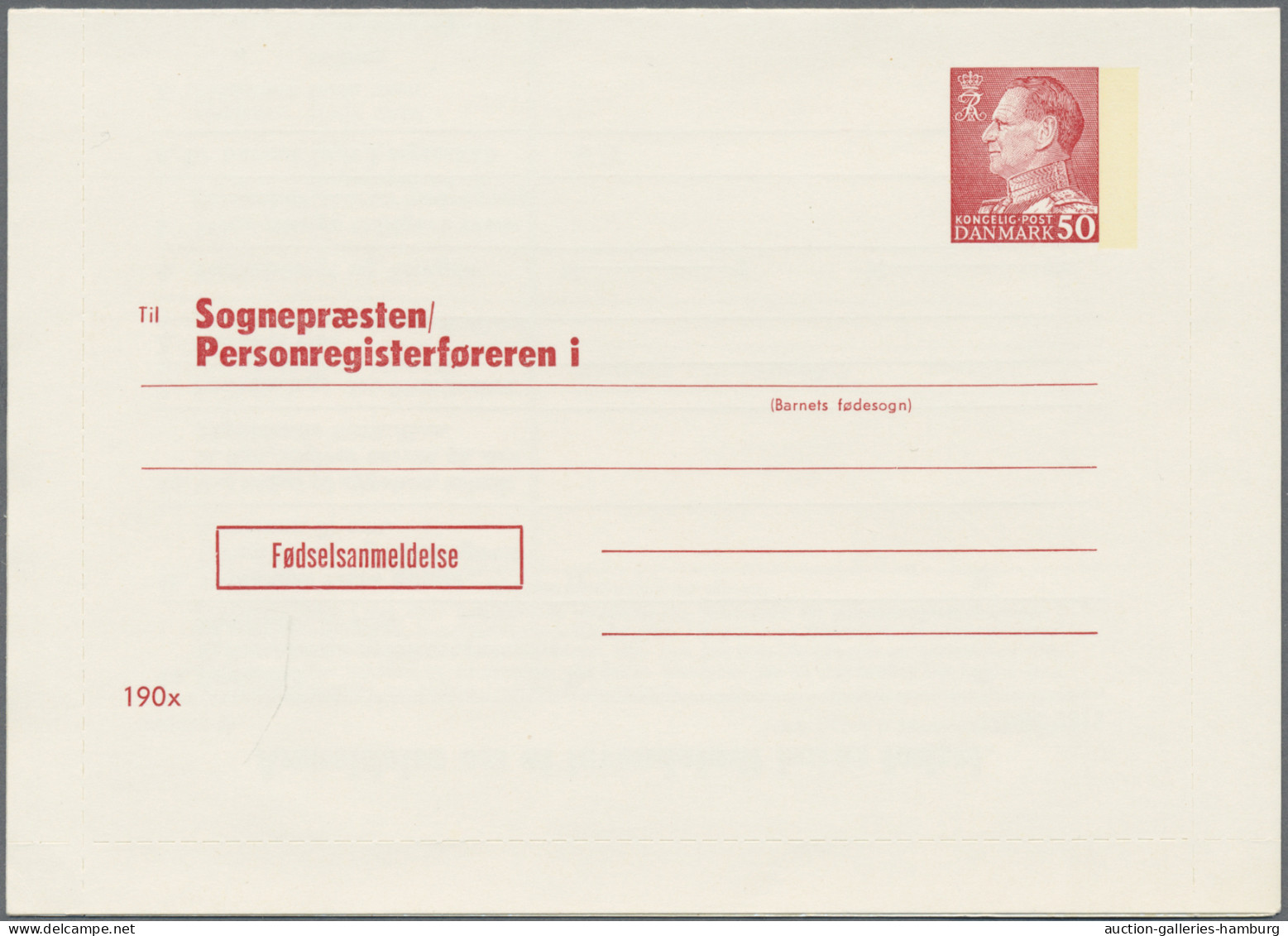 Denmark - postal stationery: 1953/1965, Letter Cards for Population Register, lo