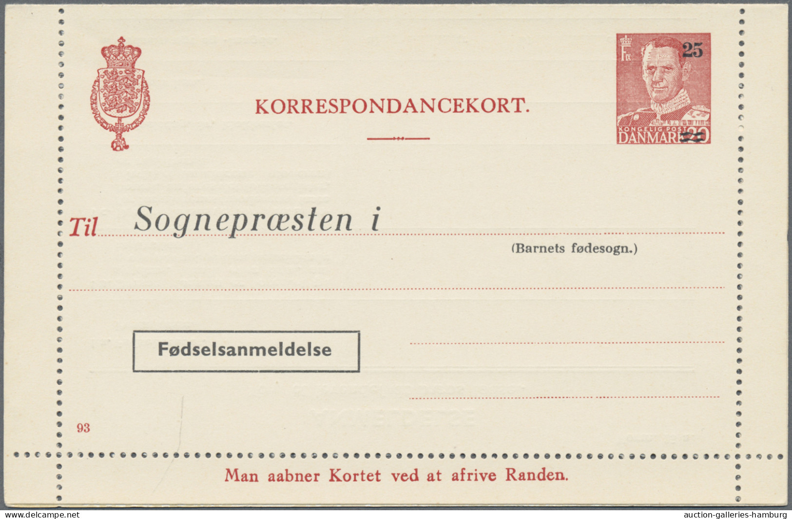 Denmark - postal stationery: 1953/1965, Letter Cards for Population Register, lo