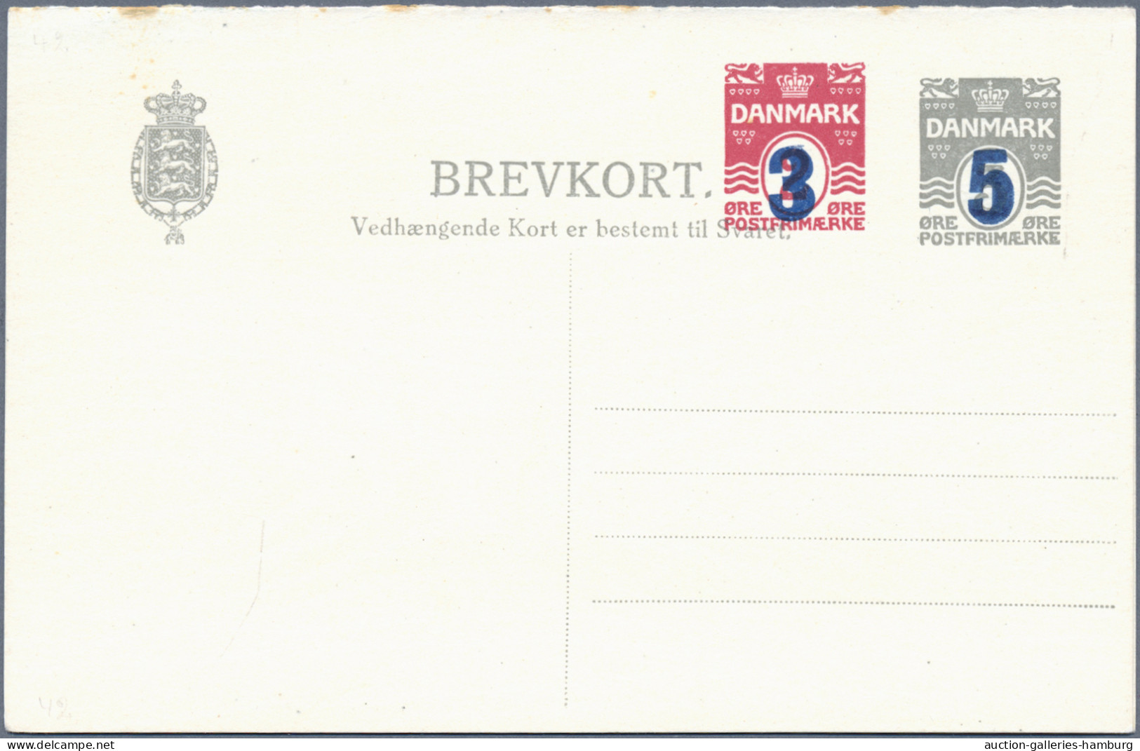 Denmark - Postal Stationery: 1885/1965 (ca.), Reply Cards (Double Cards), Collec - Enteros Postales