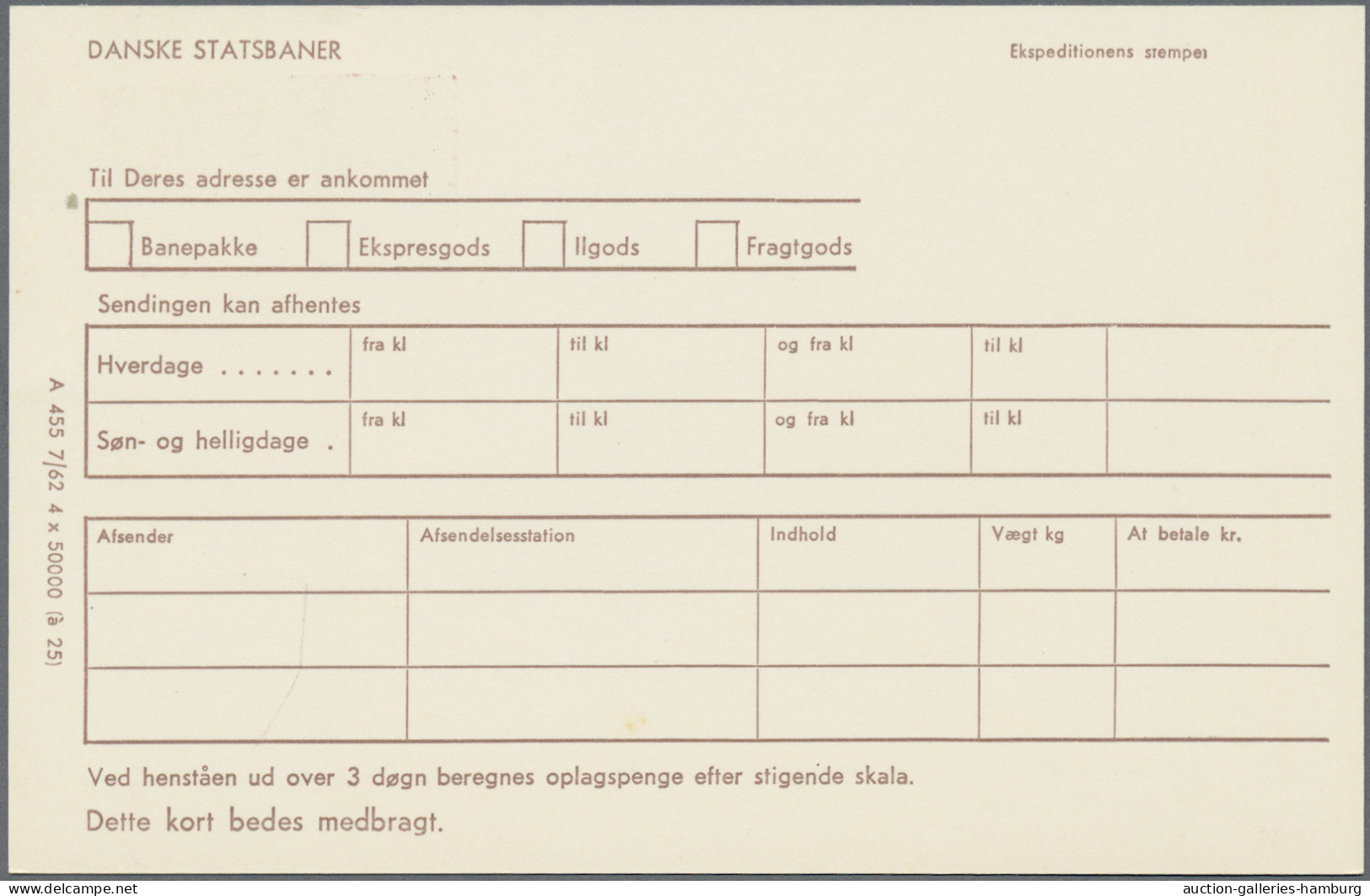 Denmark - Postal Stationery: 1920/1967 (ca.), Postal Cards Of National Railway, - Entiers Postaux