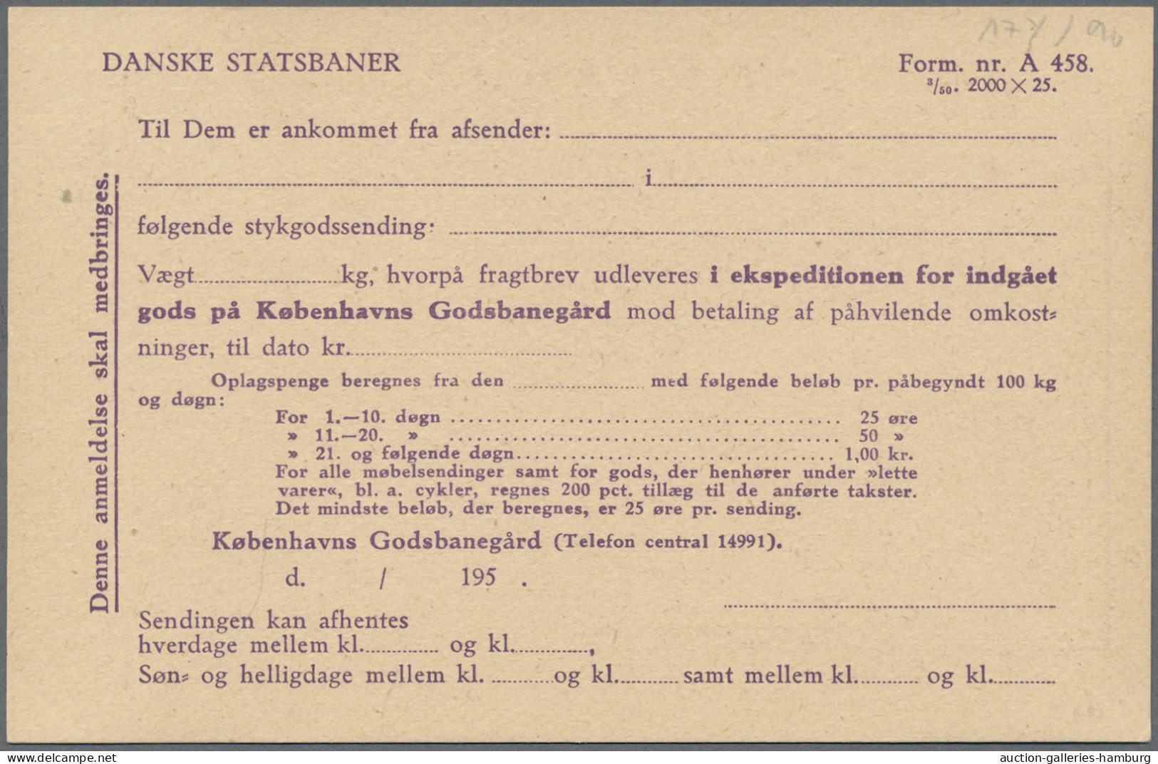 Denmark - Postal Stationery: 1920/1980 (ca.), Postal Cards Of National Railway, - Postal Stationery