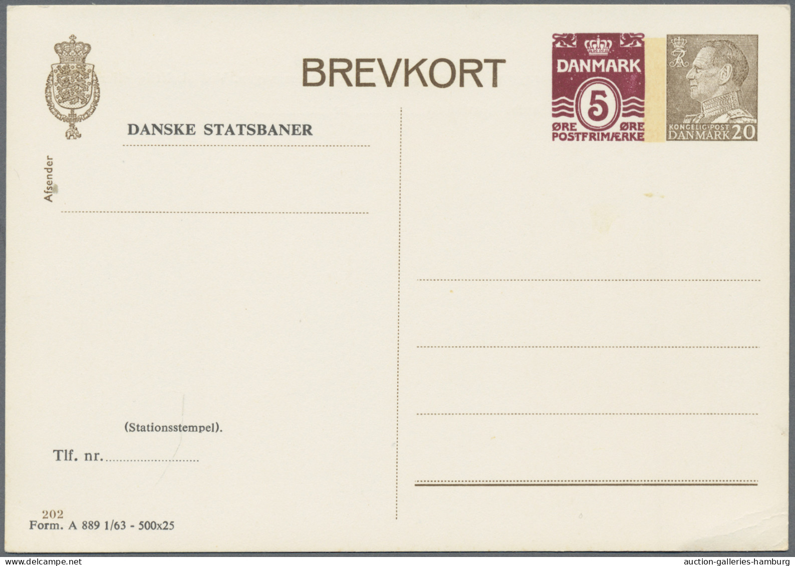 Denmark - Postal Stationery: 1938/1978 (ca.), Postal Cards Of National Railway, - Entiers Postaux