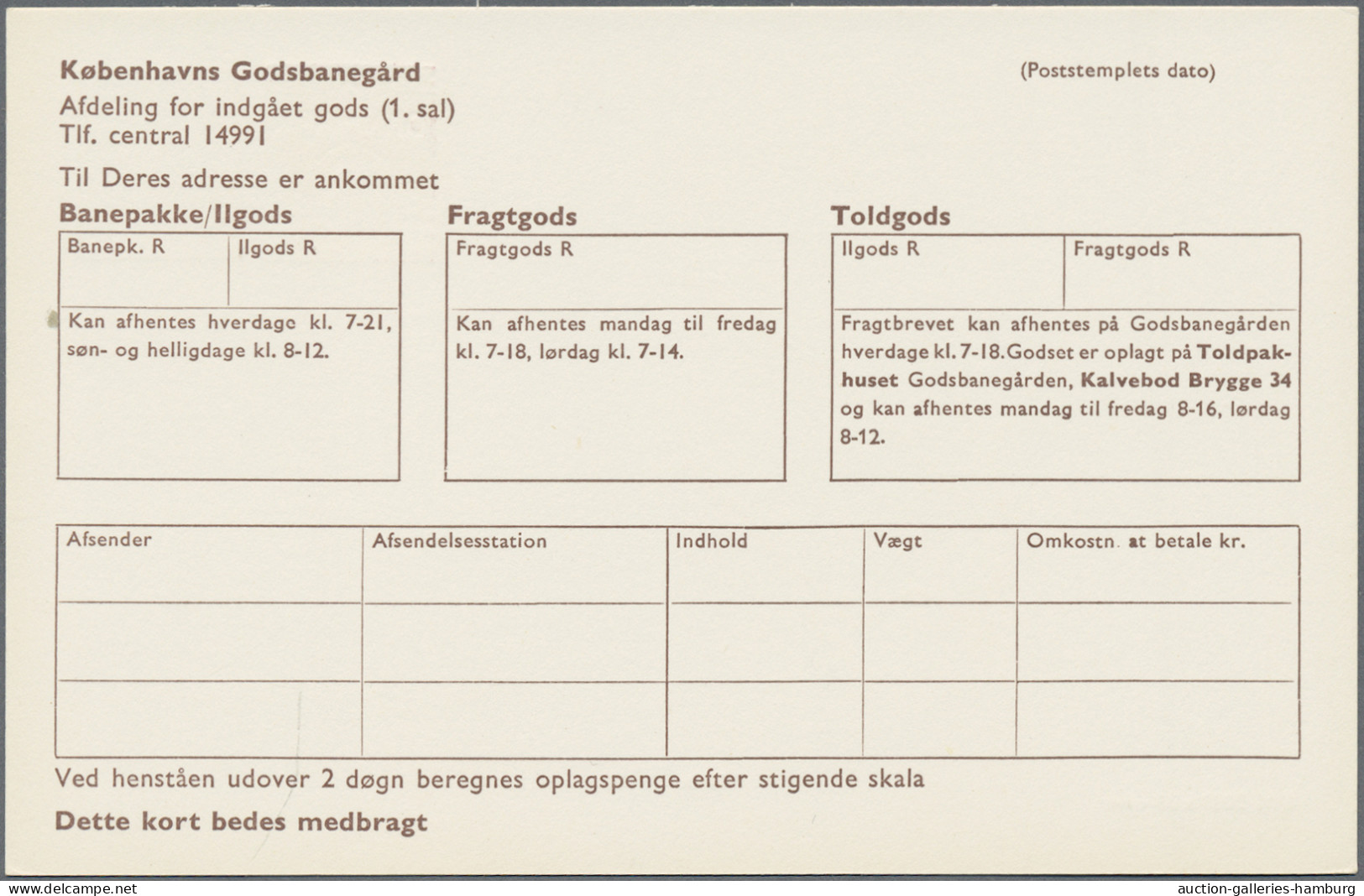 Denmark - Postal Stationery: 1910/1968 (ca.), Postal Cards Of National Railway, - Entiers Postaux