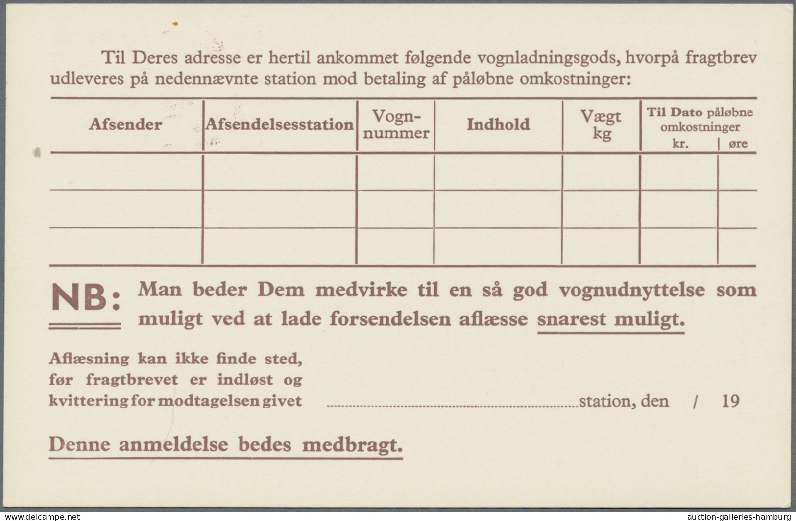 Denmark - Postal Stationery: 1910/1975 (ca.), Postal Cards Of National Railway, - Postal Stationery