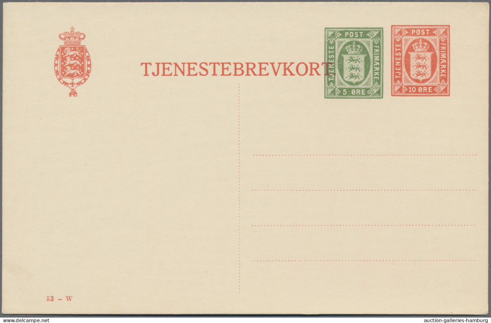 Denmark - Postal Stationery: 1875/1955 (ca.), Assortment Of Apprx. 61 Unused Sta - Entiers Postaux