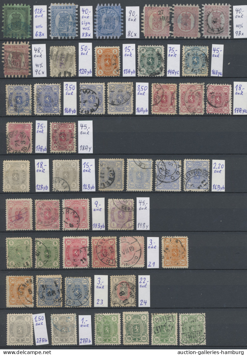Finland: 1866-2008, Dublettenpartie In 2 Einsteckbüchern Mit U.a. Diversem älter - Used Stamps