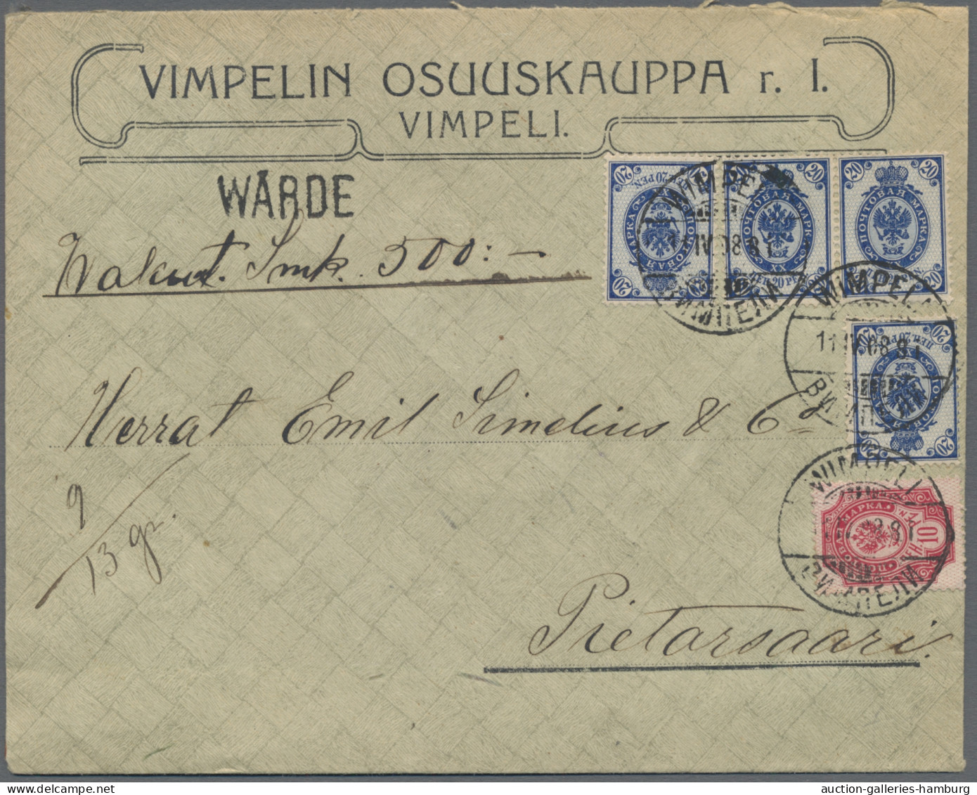 Finland: 1895-1955, Partie aus ca. 60 Belegen / Karten, inkl. Schiffspost, Einsc