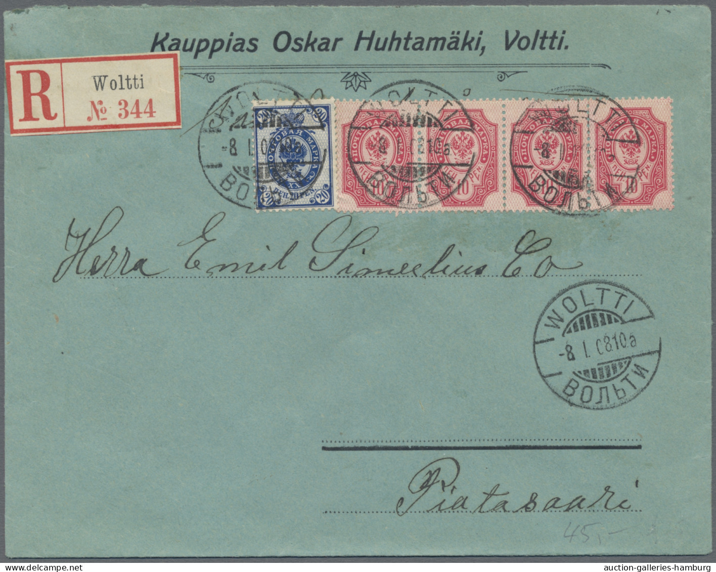 Finland: 1895-1955, Partie aus ca. 60 Belegen / Karten, inkl. Schiffspost, Einsc