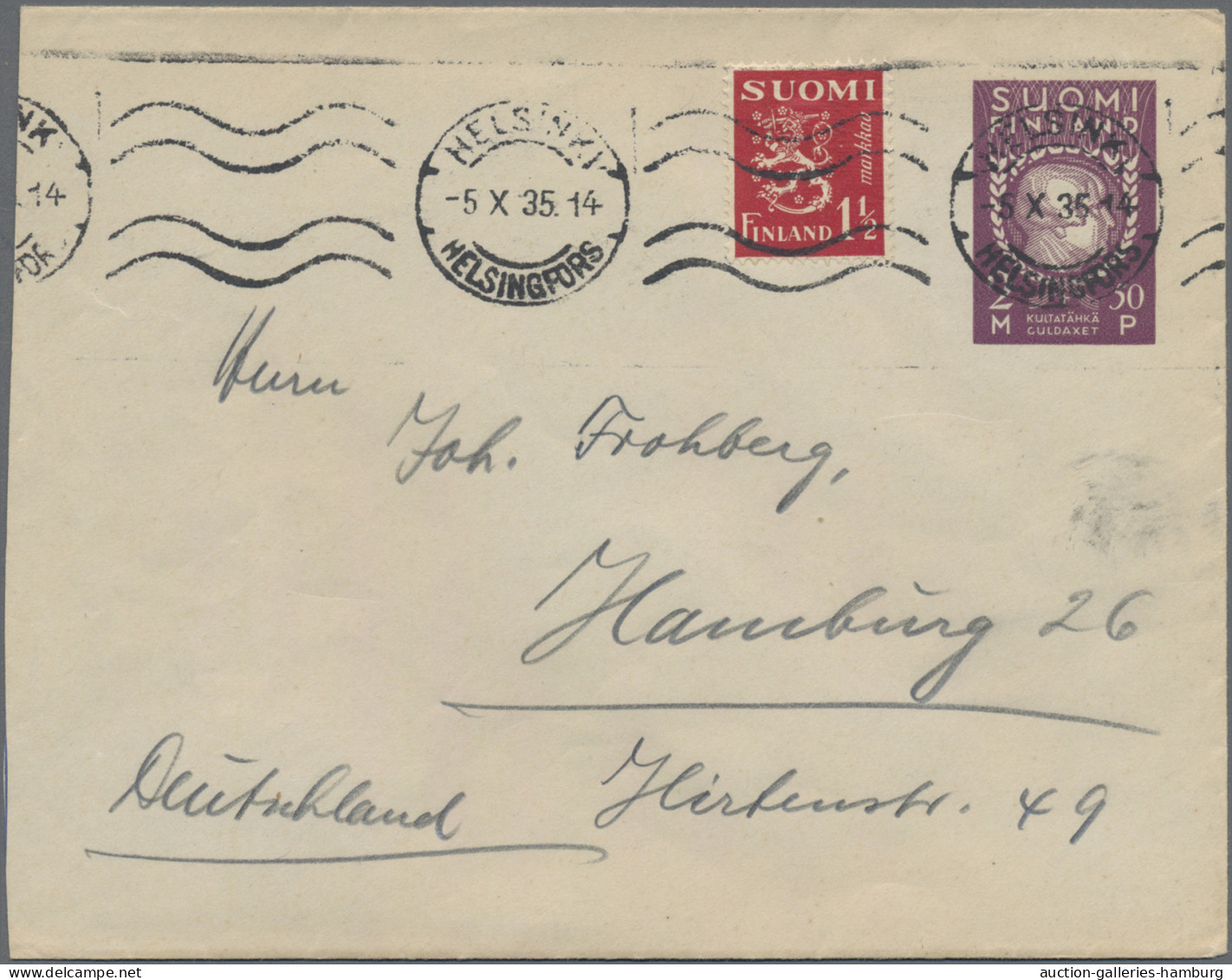 Finland - Postal Stationery: 1872-1950 (ca.), Partie Aus Rund 45 Ungebrauchten / - Entiers Postaux